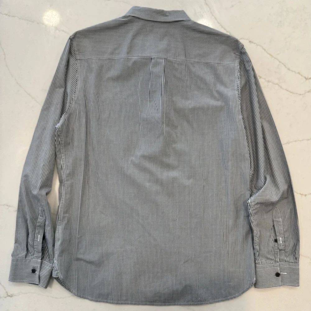 Calvin Klein Black and White Checkered Button Down Shirt - Picture 2 of 6